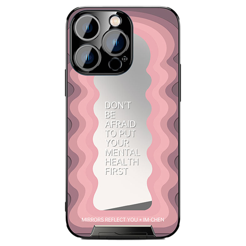 IM-CHEN Pro iPhone 13 Pro inspirativní textové zrcadlové pouzdro na telefon TPU PC kryt s výsuvným stojánkem IM-CHEN Pro iPhone 13 Pro inspirativní textové zrcadlové pouzdro na telefon TPU PC kryt s výsuvným stojánkem